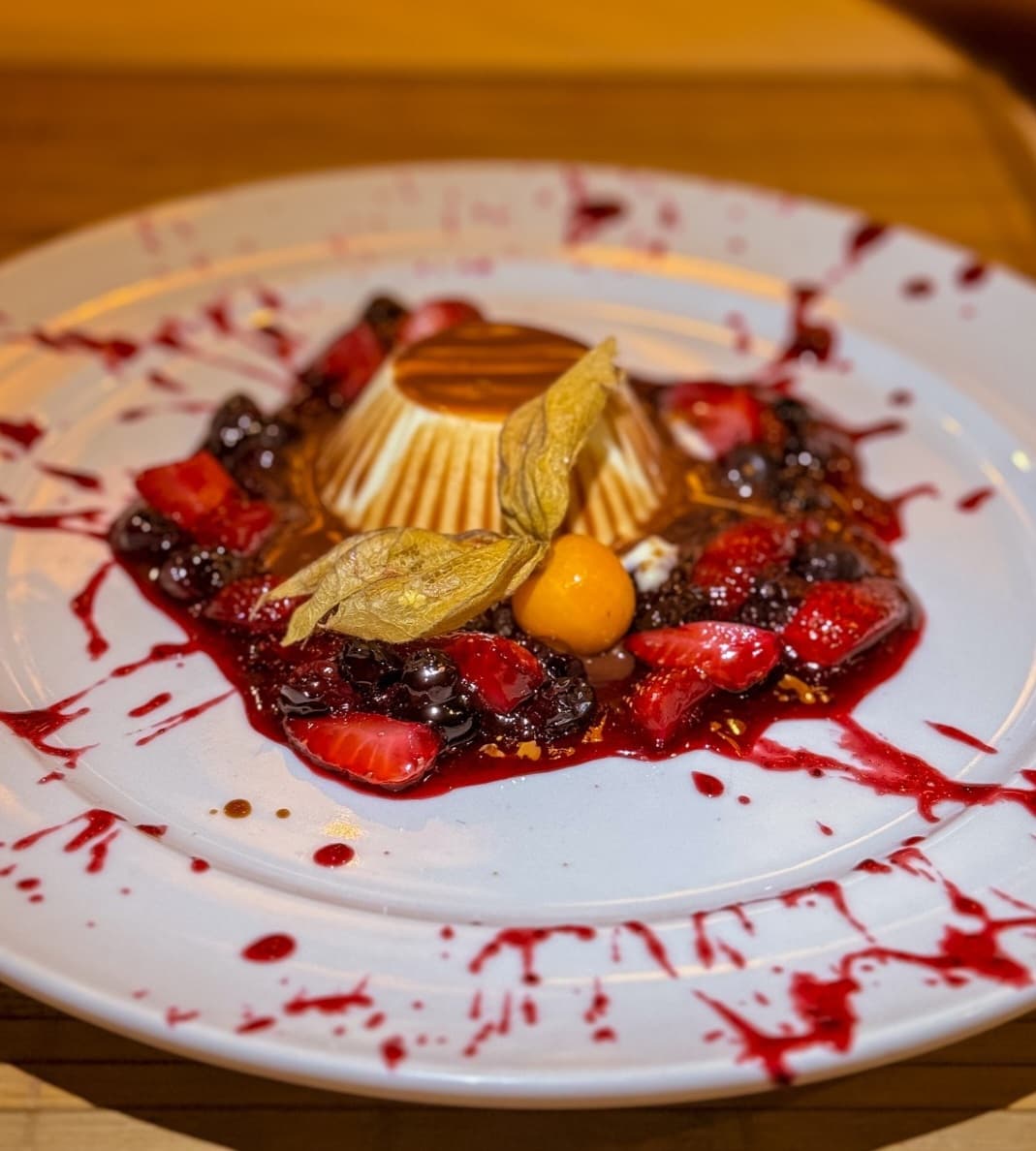 Pannacotta de Frutas Vermelhas e Mel